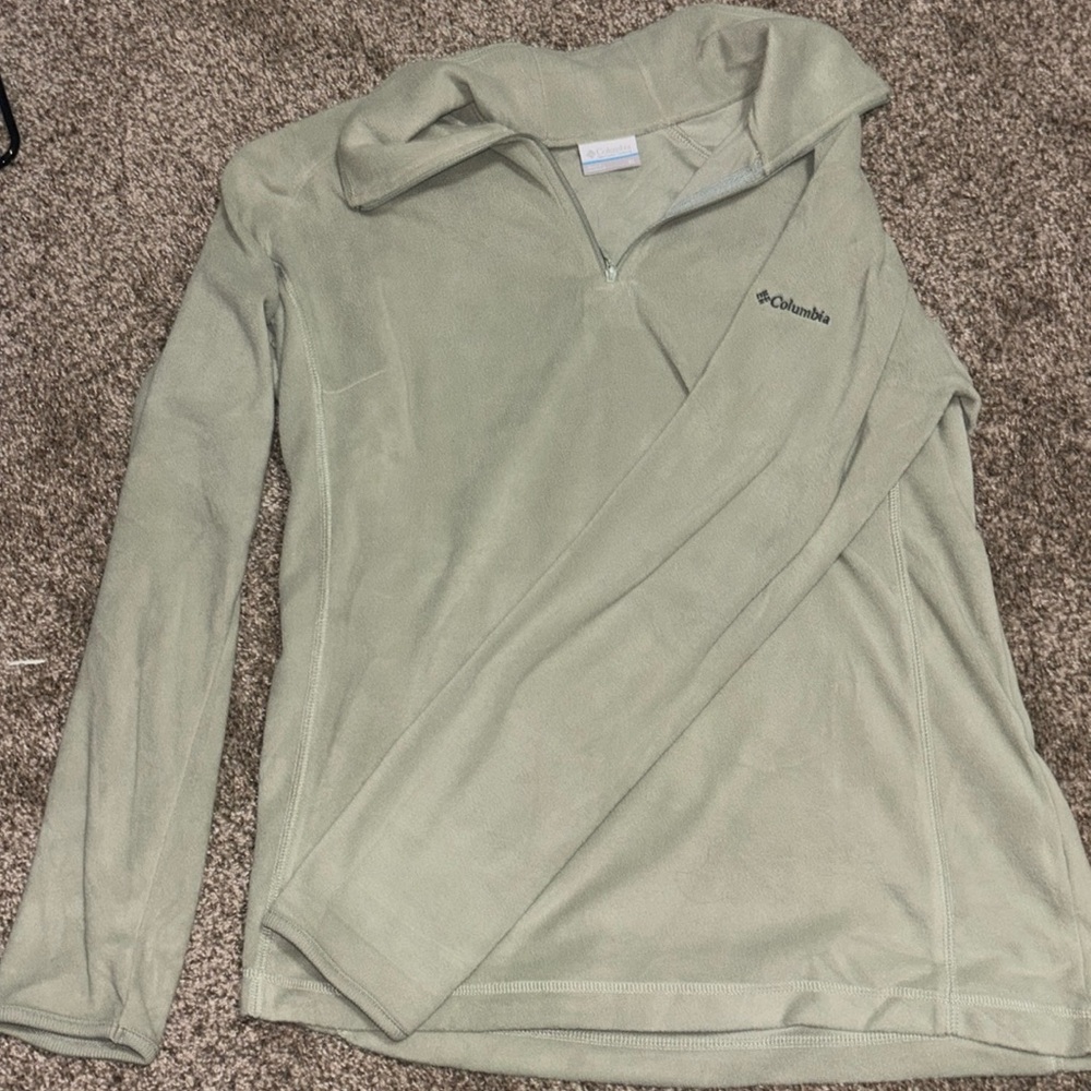 Fleece Light green Columbia Quarter Zip